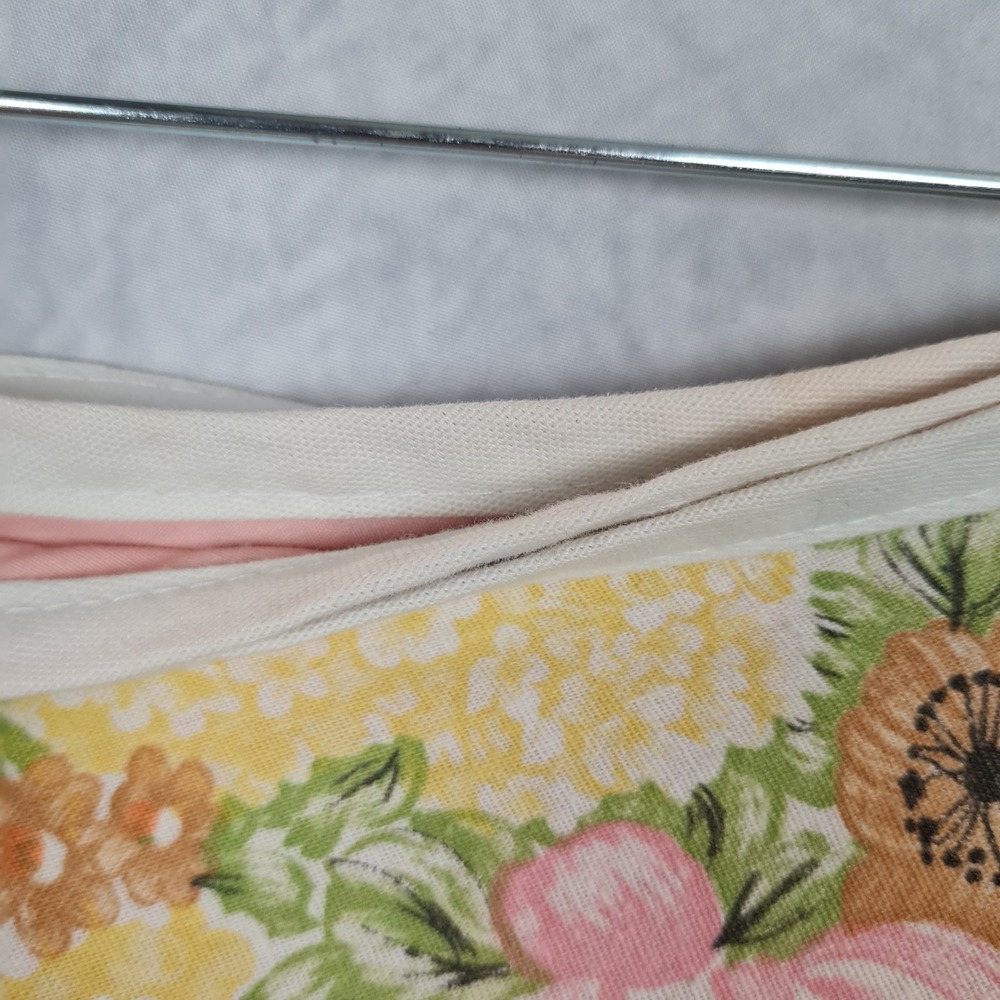 Floral Wrap Skirt Womens M Multicolor Cotton Canvas Lined Midi Handmade - Picture 5 of 16